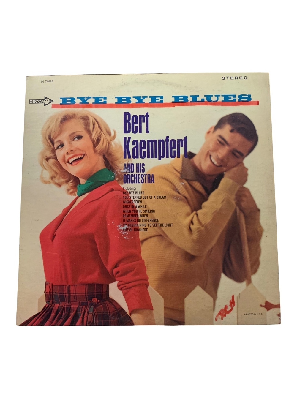 Bert Kaempfert and His Orchestra Bye Bye Blues Stereo LP Record Album